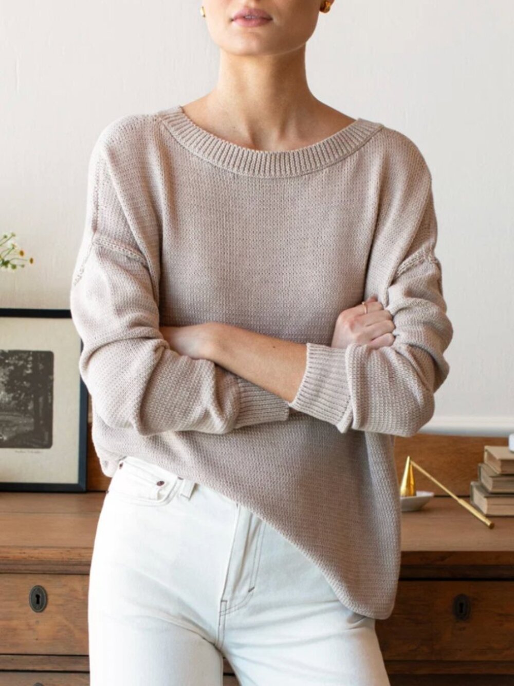 EMERSON FRY Carolyn Sweater Organic Cotton Size Small